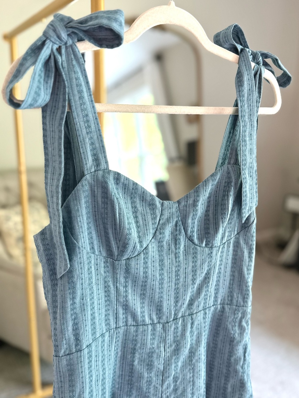 Lovers + Friends Bentley Coquette Romper in Blue - Size Medium - Picture 5 of 7